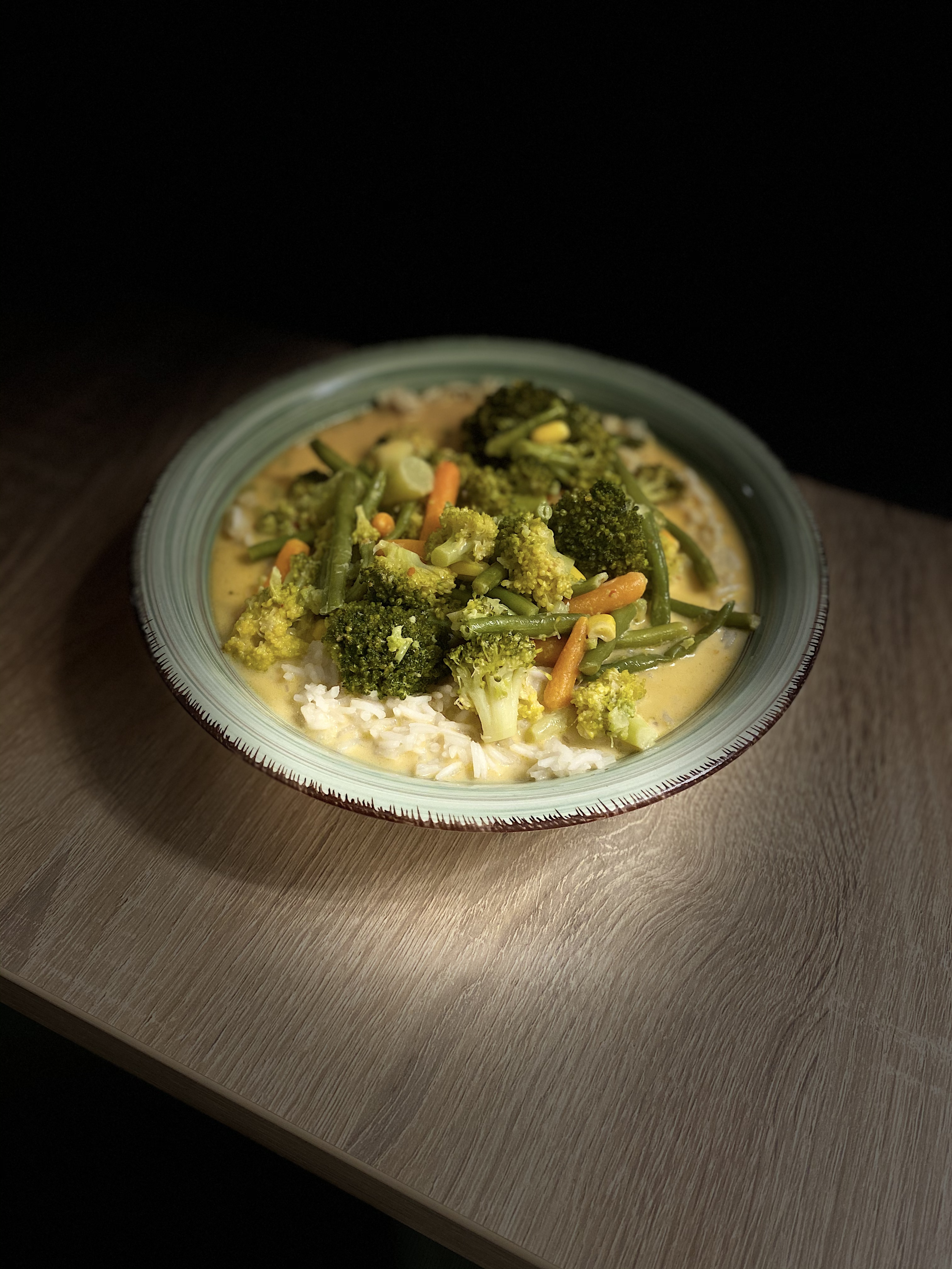 Thaigemüse auf Reis